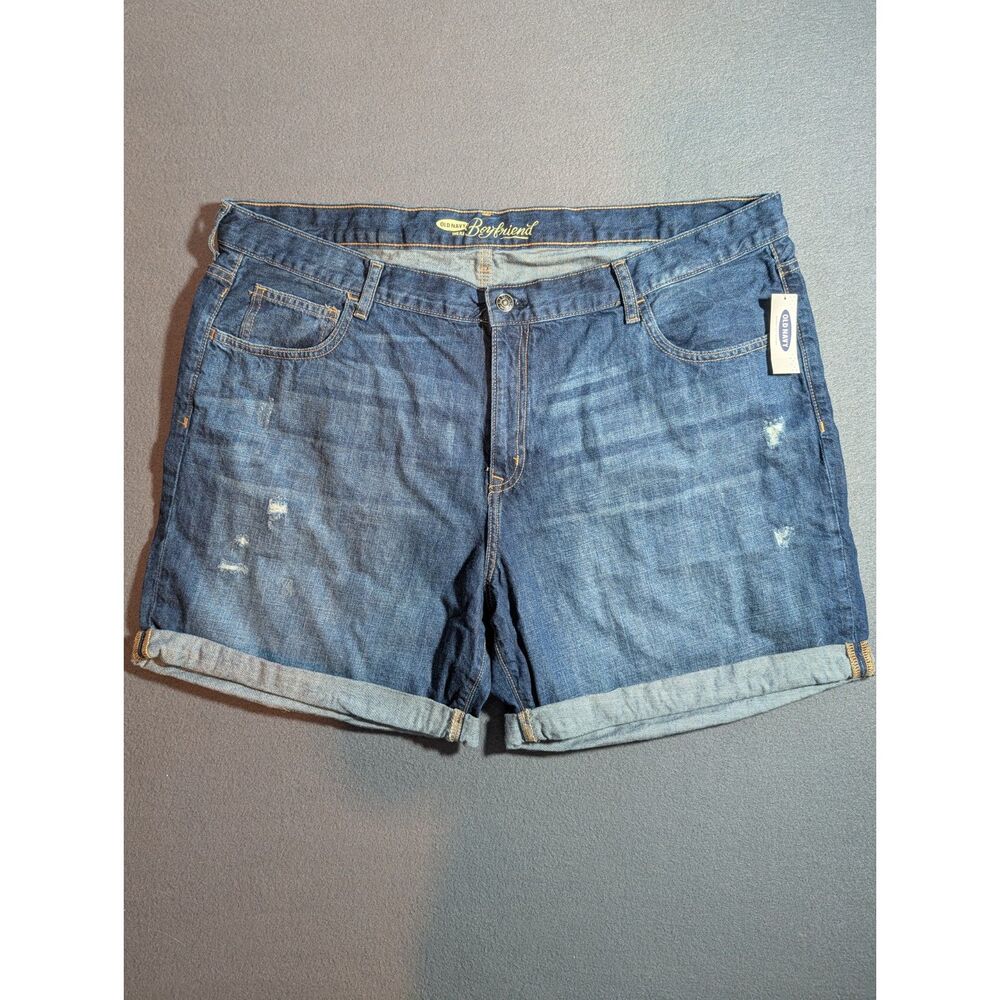 Old Navy The Boyfriend Women’s Size 18 Denim Shorts Distressed Cuffed NWT
